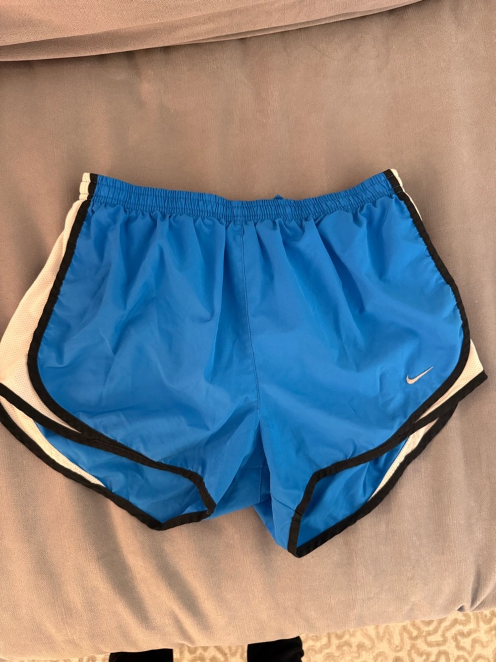Nike Bright Blue Running Shorts with Black & White Trim